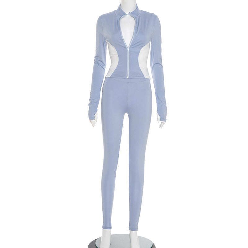 MB1044 Color-Block Workout Jumpsuit for Women