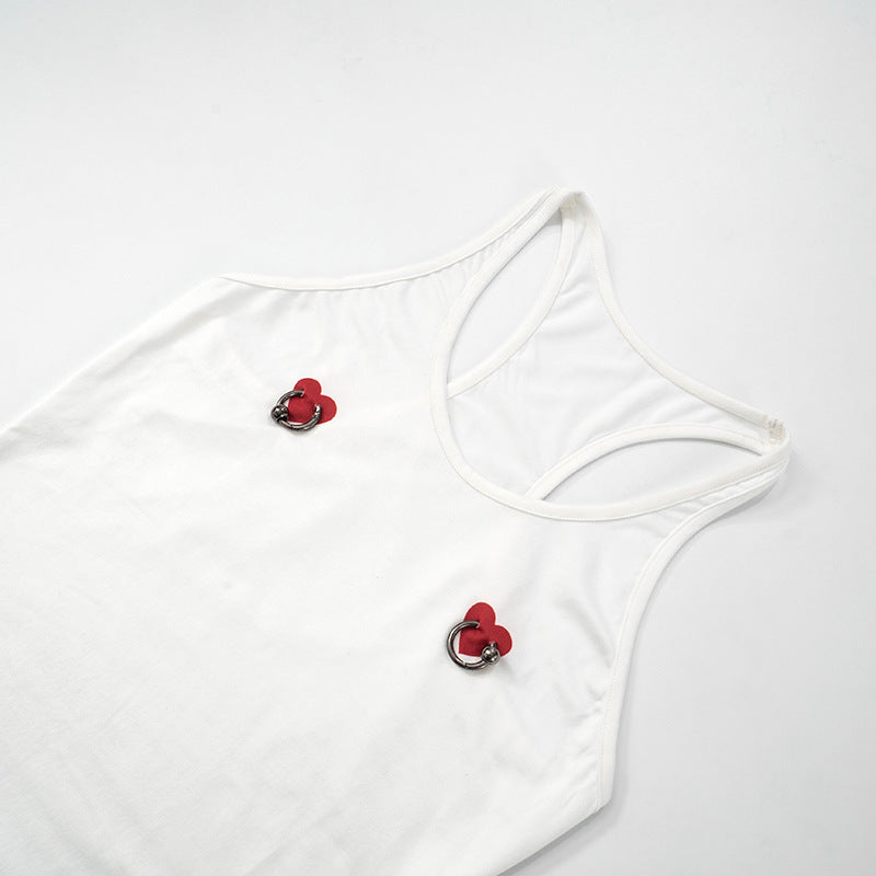 MB1018 Woman White Crop Top