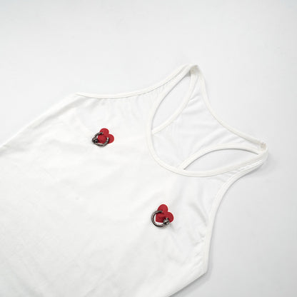 MB1018 Woman White Crop Top