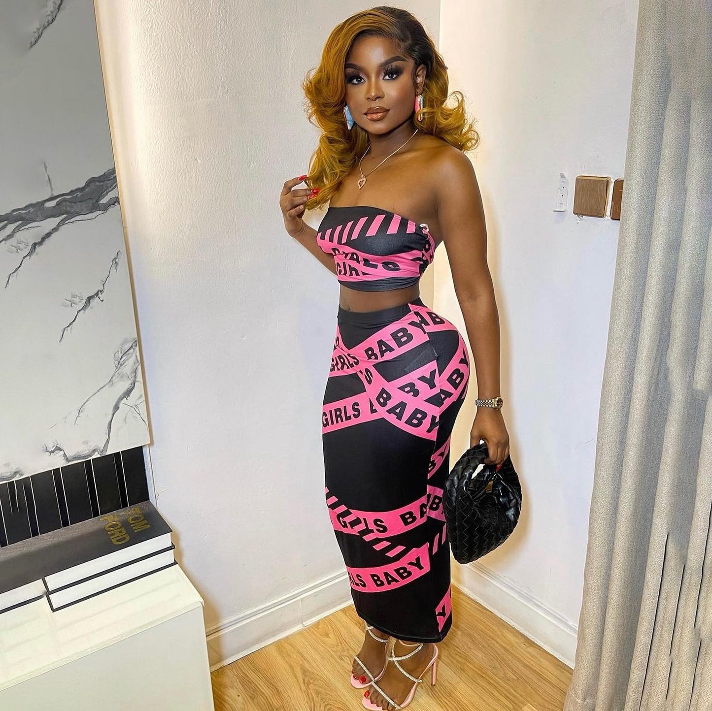MB1306 Tube Top and Skirt Set