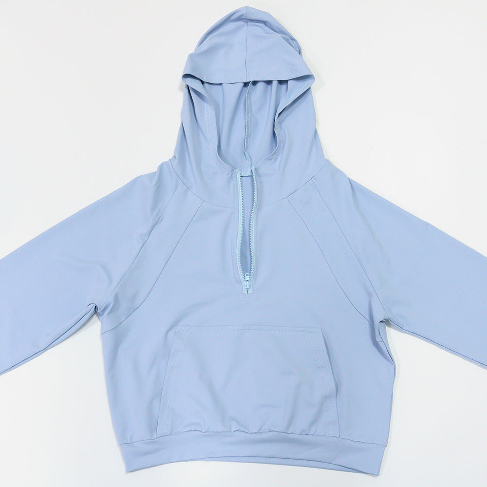 MB1209 Women's Hooded Crop Top & Skort Two-Piece Set