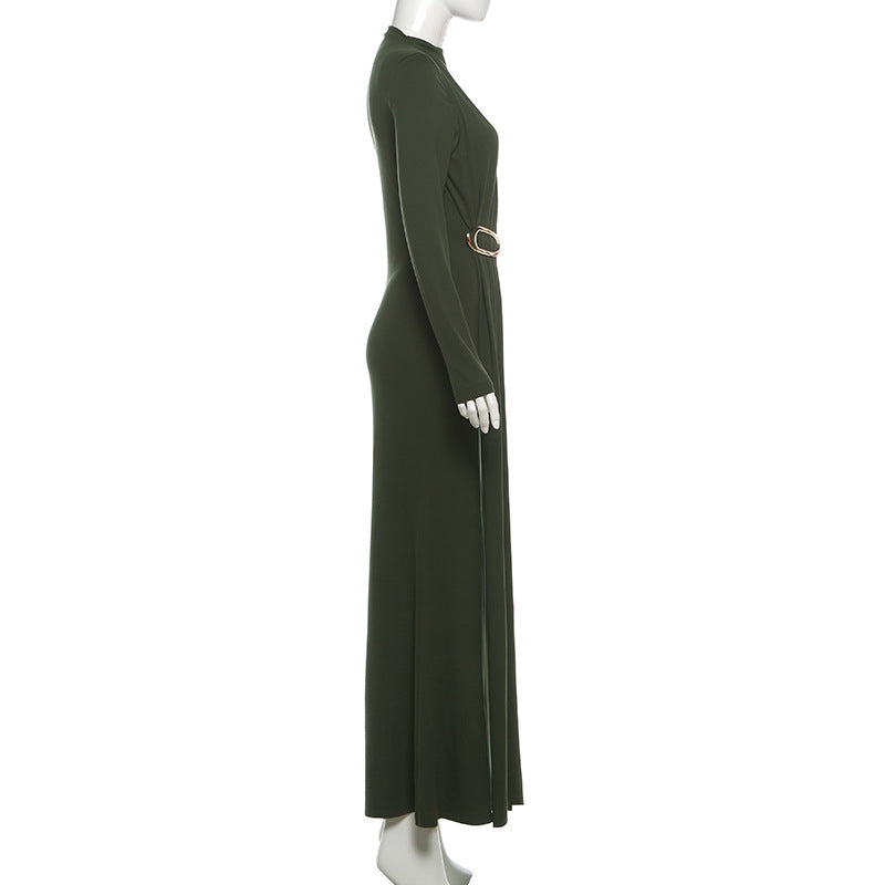 MB1147 Women’s Olive Green Maxi Dress