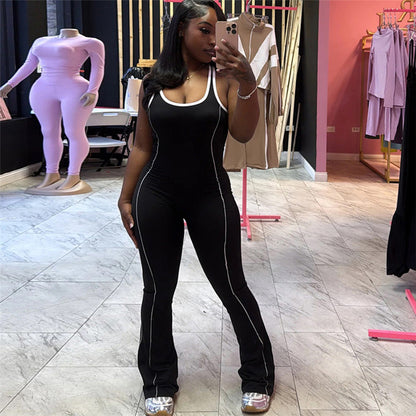 MB1109 Bodycon Jumpsuit Backless Yoga Pants