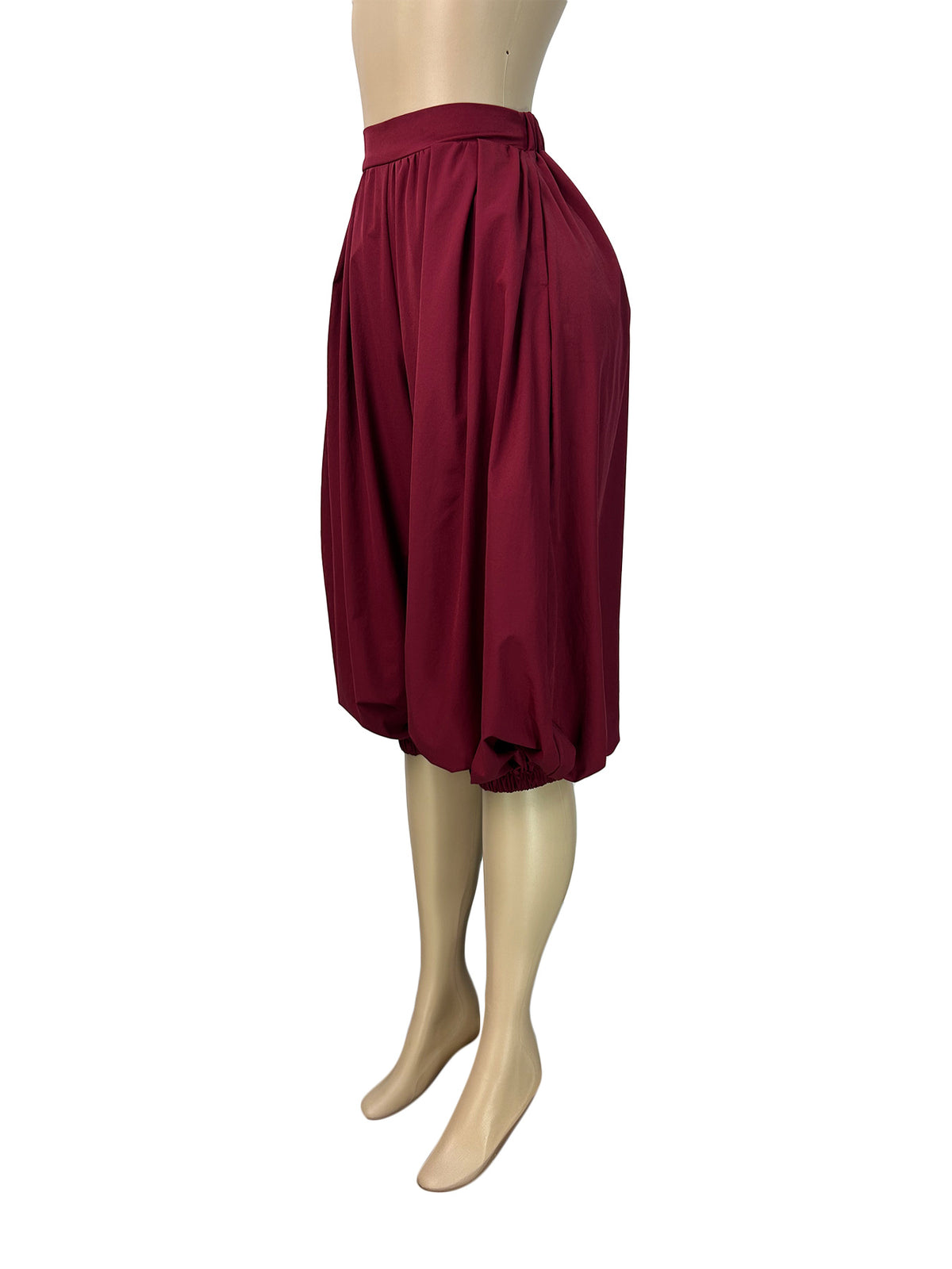 MB1737 High‑Waist Loose Lantern Harem Capri Cropped Pants