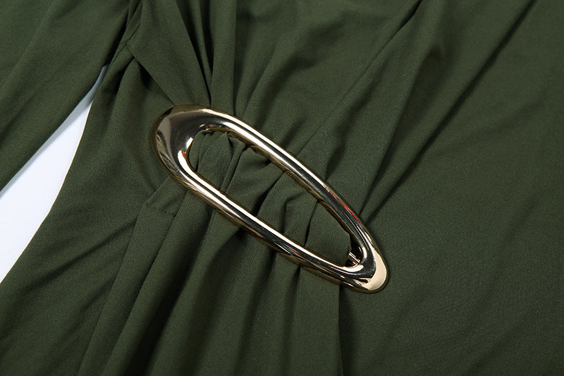 MB1147 Women’s Olive Green Maxi Dress