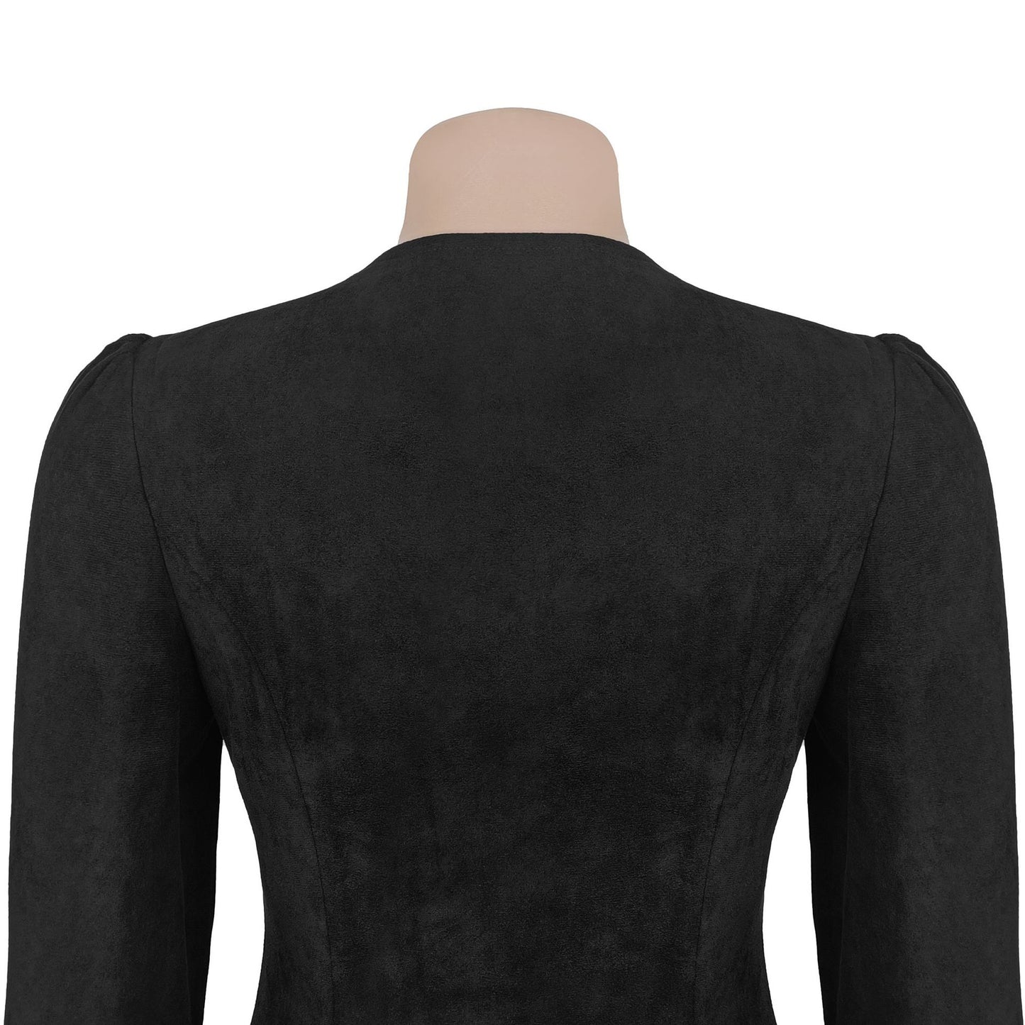 MB1610 Faux Suede Corset Mini Dress - Tiered Ruffle Party Dress