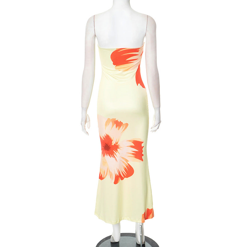 MB1034 Strapless Floral Maxi Dress for Women