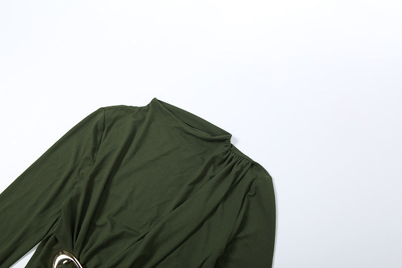 MB1147 Women’s Olive Green Maxi Dress