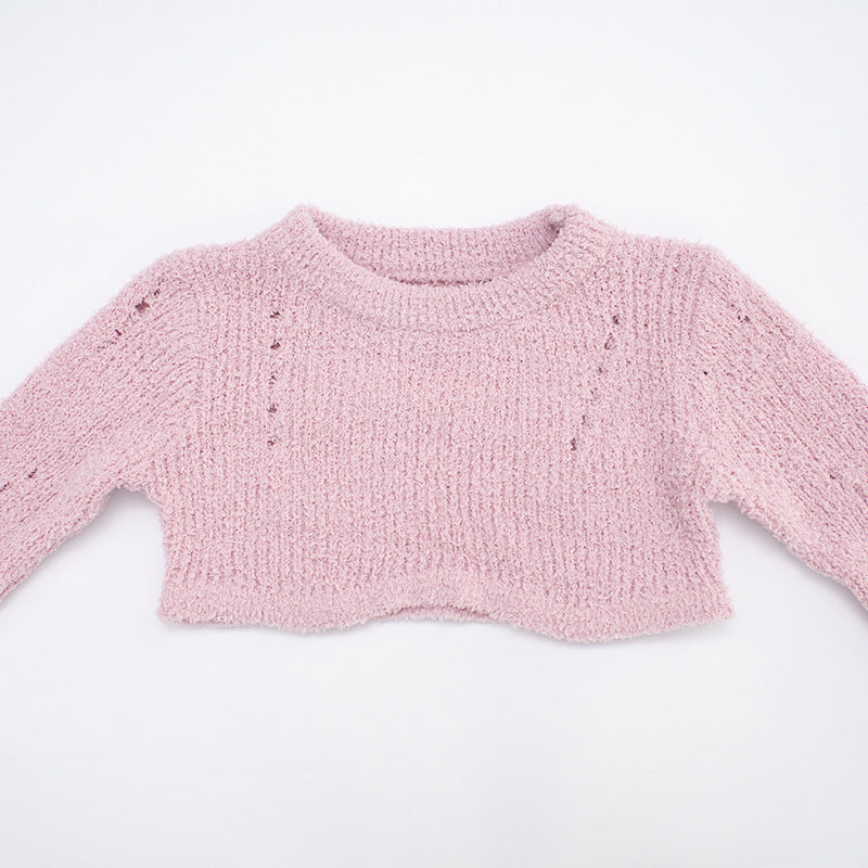 MB1080 Knit Crop Top & Fishtail Skirt Two-Piece Set for Women