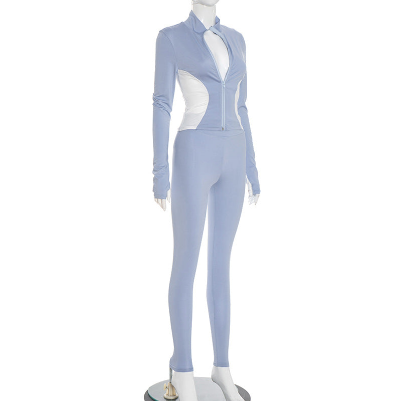 MB1044 Color-Block Workout Jumpsuit for Women