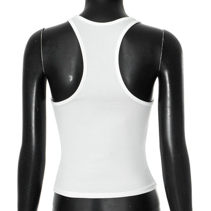 MB1018 Woman White Crop Top