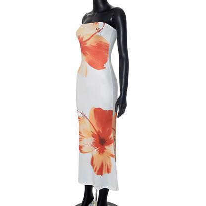 MB1034 Strapless Floral Maxi Dress for Women