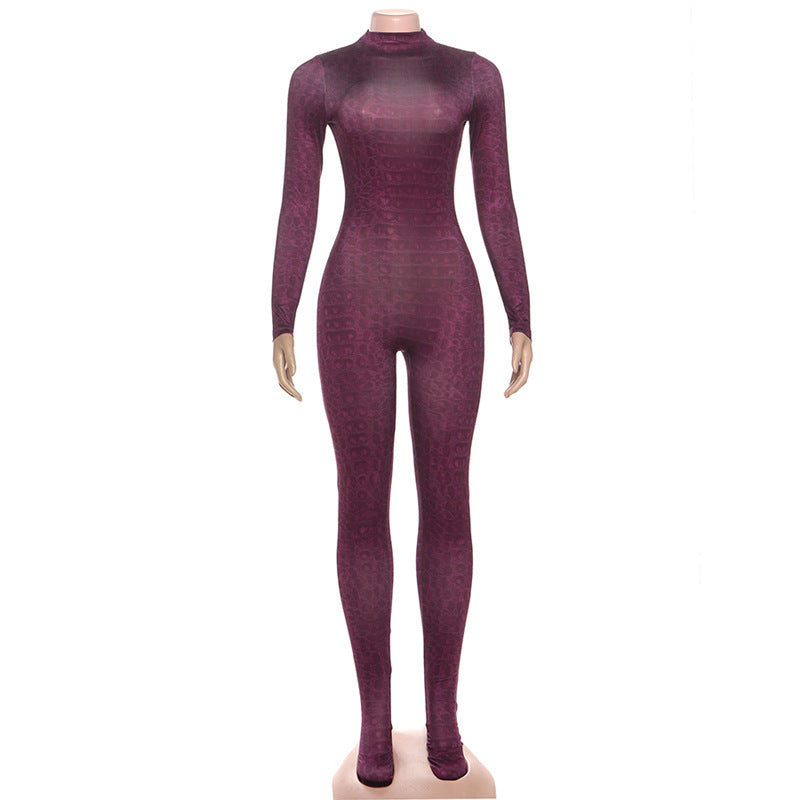 MB1118 Houndstooth Skinny Jumpsuit for Women