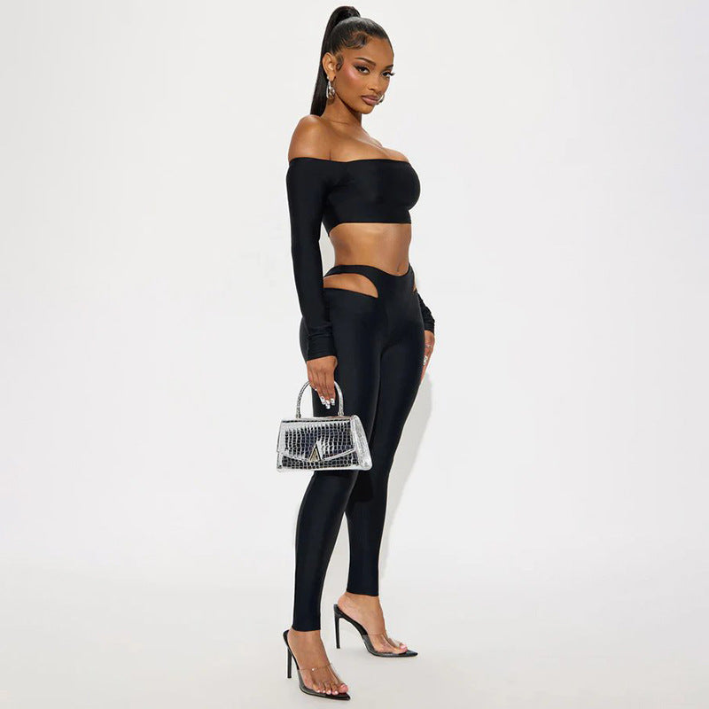 MB1076 Women's Two-Piece Set | Crop Top and Bodycon Pants