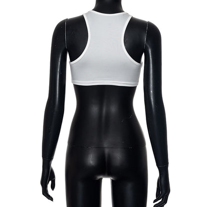 MB1008 Woman Graphic Crop Top