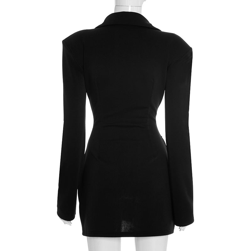 MB1432 Double-Breasted Fitted Blazer Dress