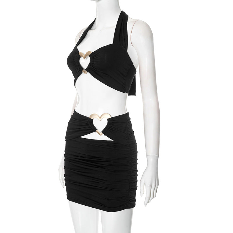 MB1011 Crop Top and Mini Skirt Two Piece Set