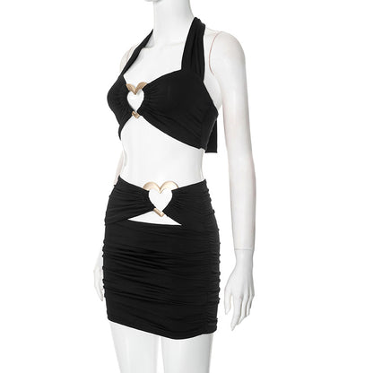 MB1011 Crop Top and Mini Skirt Two Piece Set