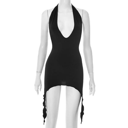 MB1043 Halter Neck Backless Bodycon Mini Dress