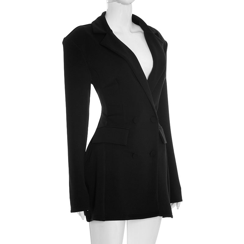 MB1432 Double-Breasted Fitted Blazer Dress