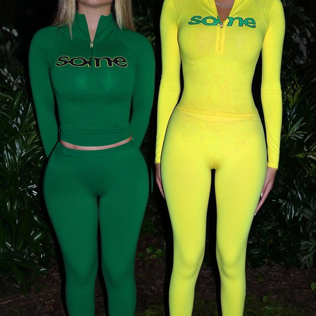 MB1513 Letter Print Two-Piece Tracksuit Women’s Loungewear