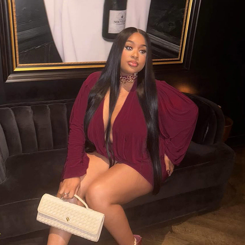 MB1068 Women's Halter Neck Top and Mini Skirt Two-Piece Set