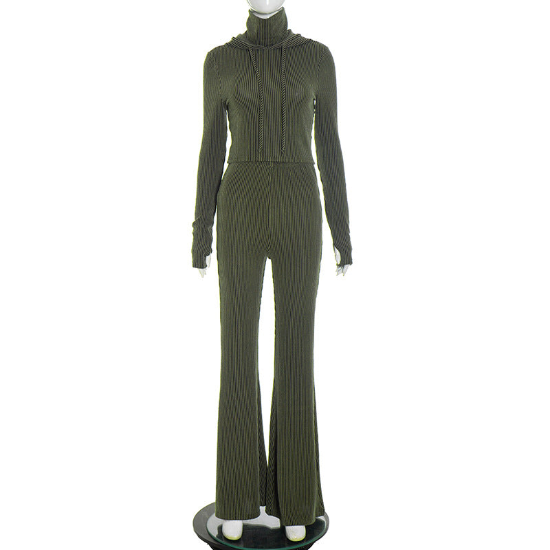 MB1097 Ribbed Two-Piece Set for Women