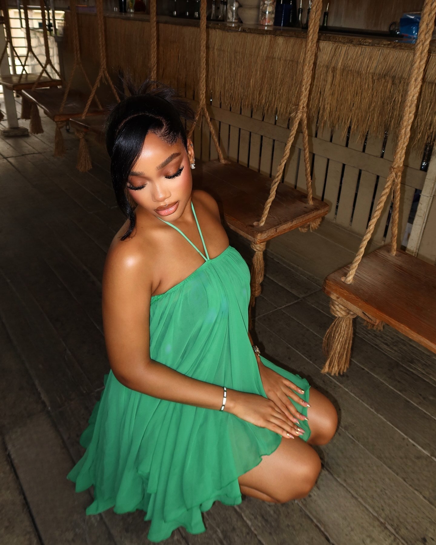 MB1310 Solid Color Short Dresses