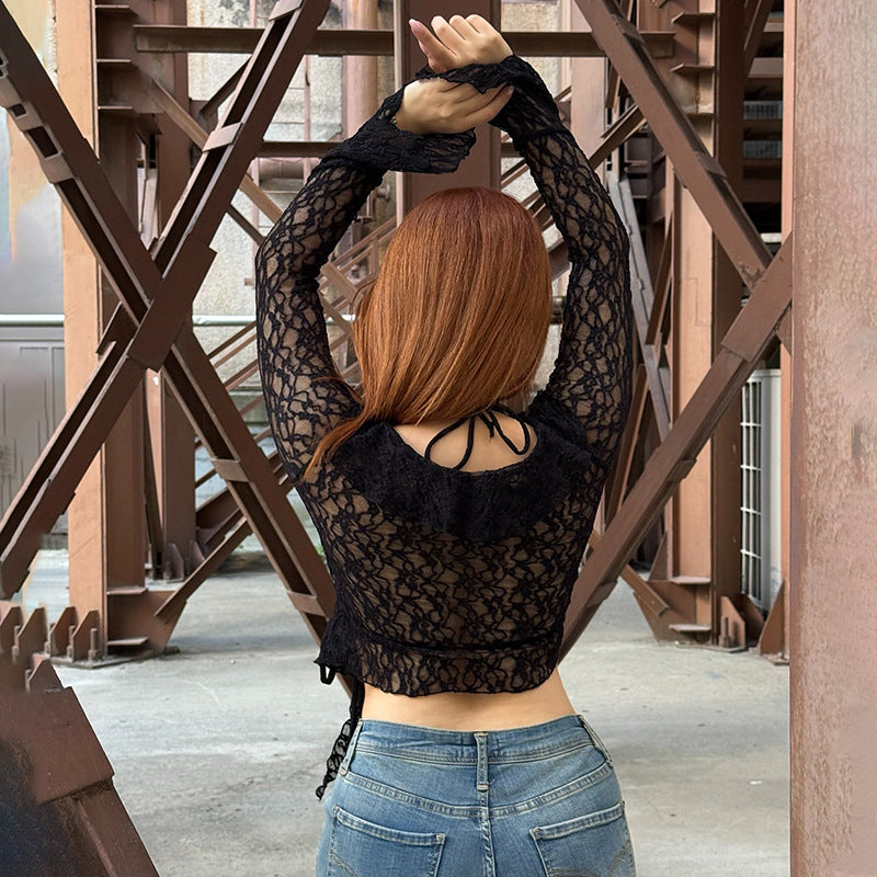 MB1439 Women's Bell Sleeve Lace Top