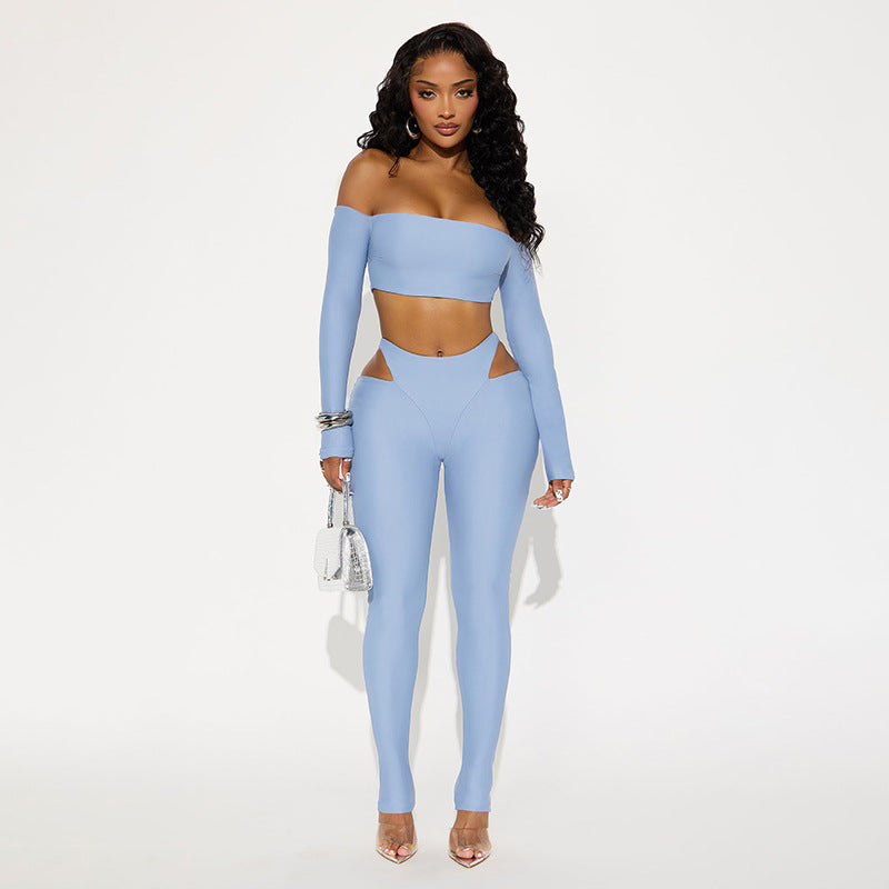 MB1076 Women's Two-Piece Set | Crop Top and Bodycon Pants