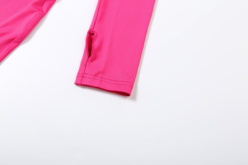 MB1508 Front Zipper Long Sleeve Bodycon Jumpsuit