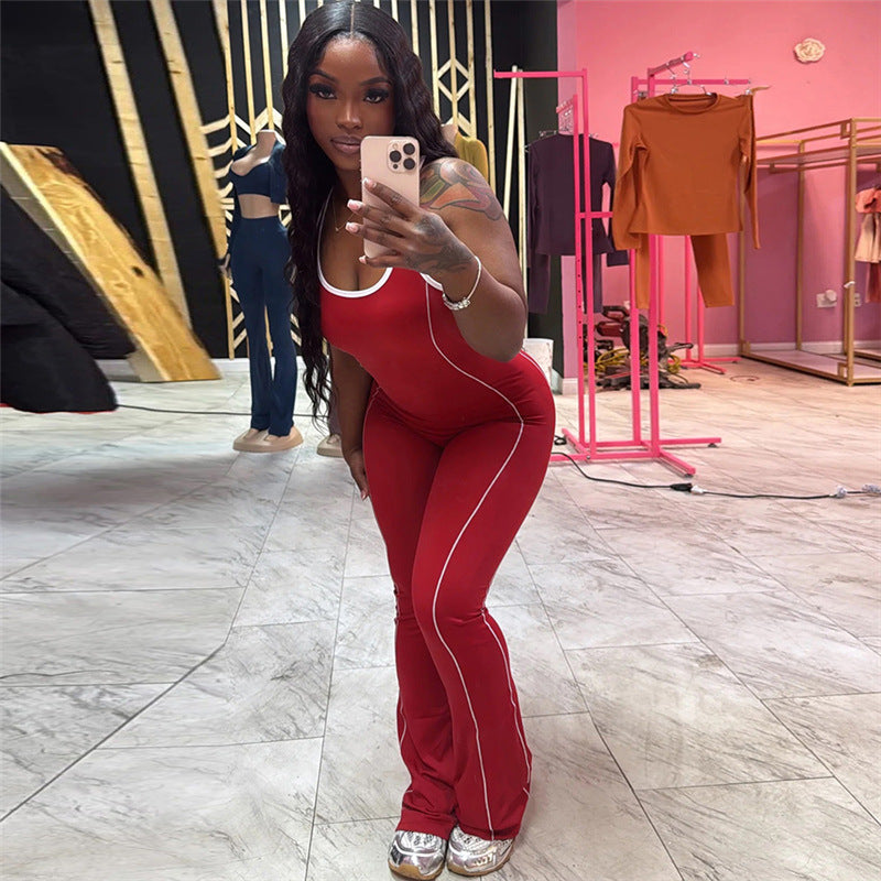 MB1109 Bodycon Jumpsuit Backless Yoga Pants